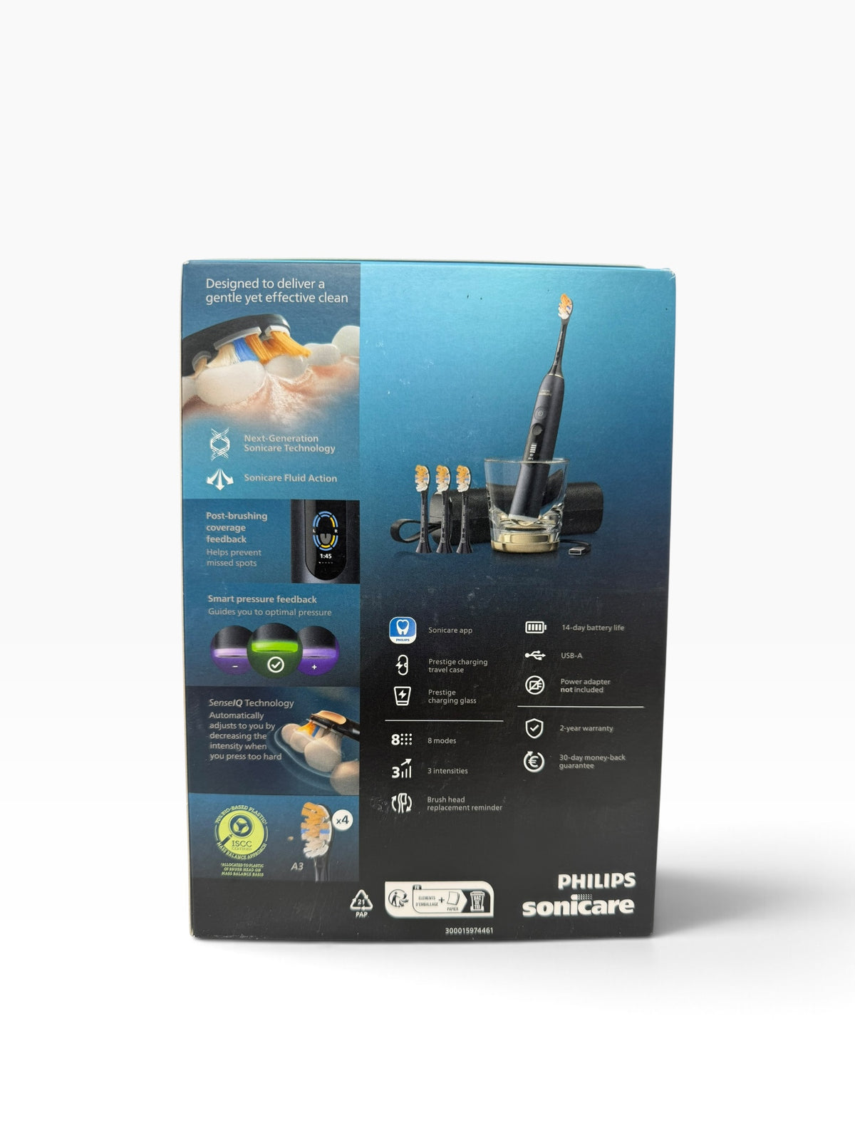 Philips Sonicare 9900 DiamondClean Prestige Electric Toothbrush – Quartz Black – HX9815/92 – Factory Sealed