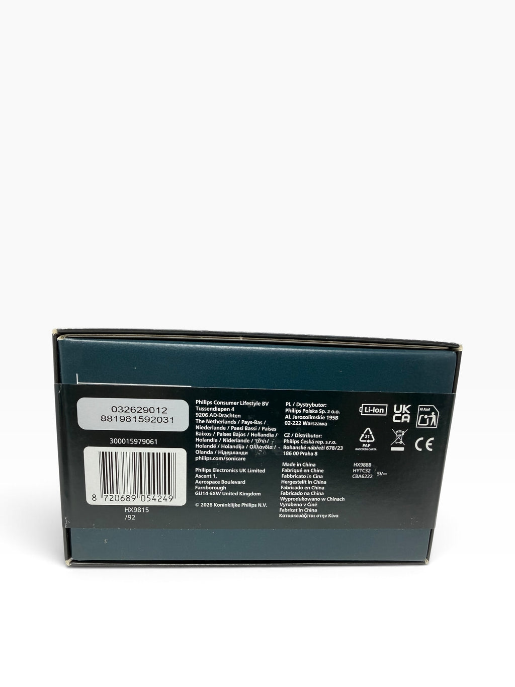 Philips Sonicare 9900 DiamondClean Prestige Electric Toothbrush – Quartz Black – HX9815/92 – Factory Sealed