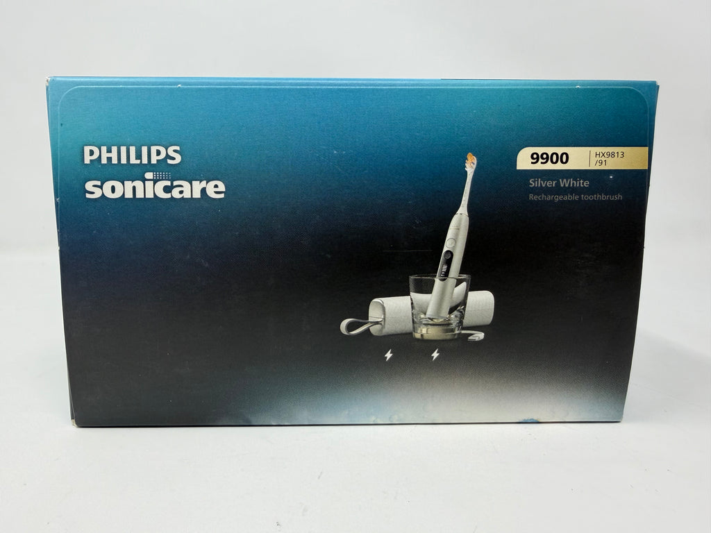 Philips Sonicare 9900 DiamondClean Prestige Electric Toothbrush – silver white – HX9815/92 – Factory Sealed