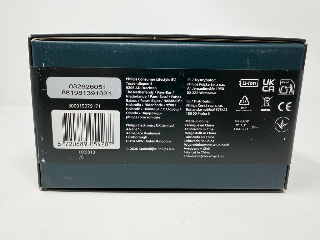 Philips Sonicare 9900 DiamondClean Prestige Electric Toothbrush – silver white – HX9815/92 – Factory Sealed