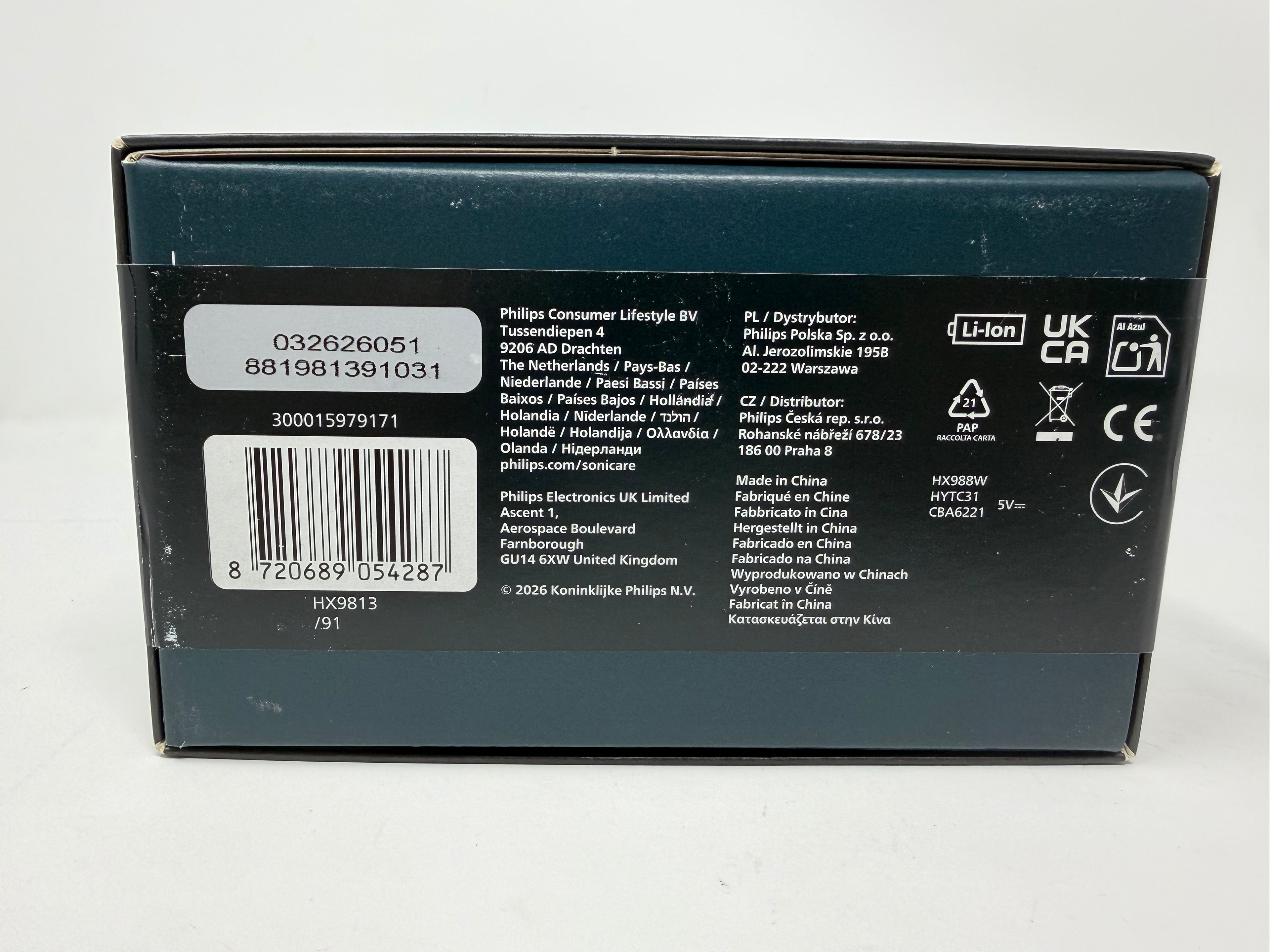Philips Sonicare 9900 DiamondClean Prestige Electric Toothbrush – silver white – HX9815/92 – Factory Sealed