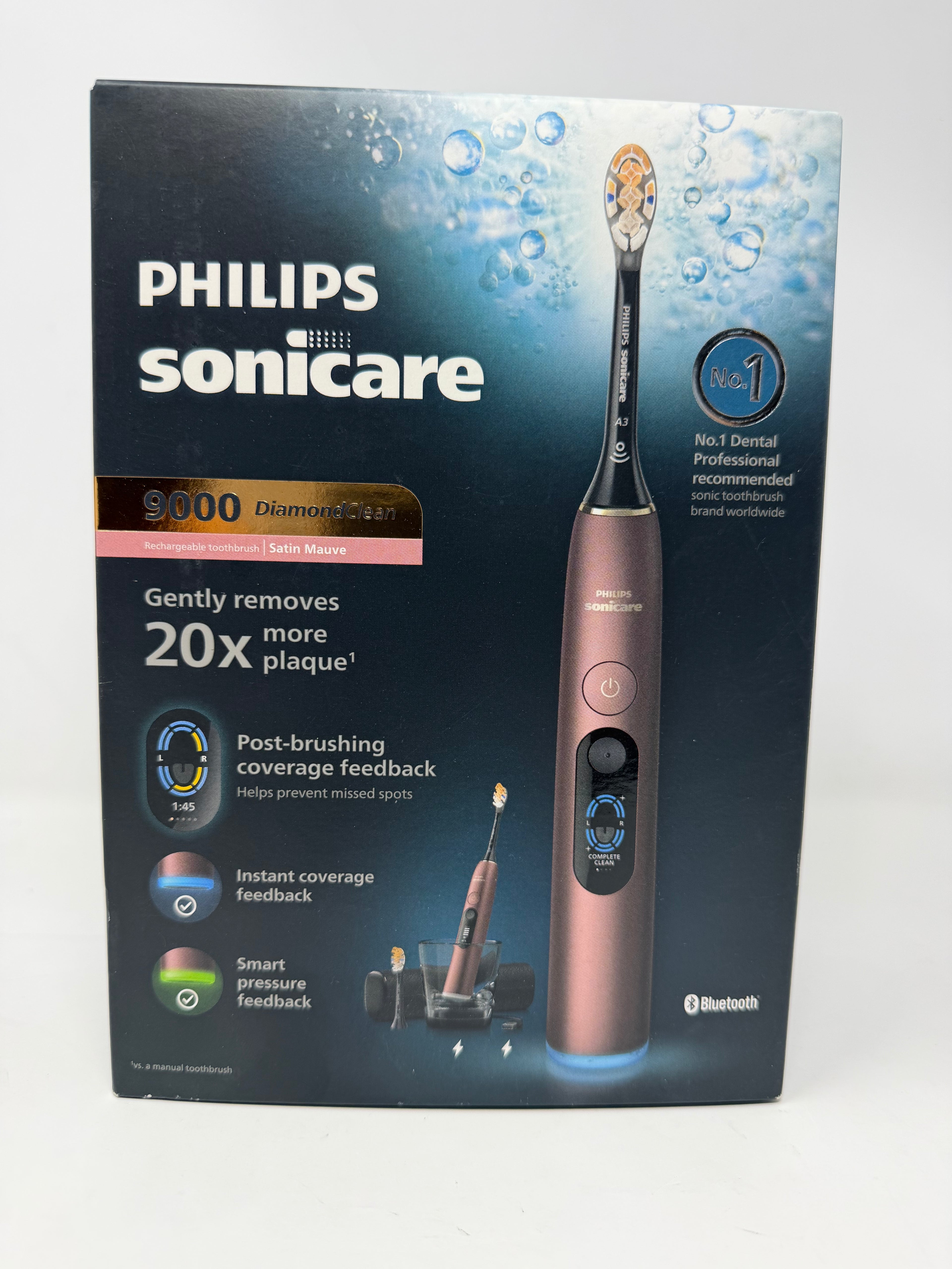 Philips Sonicare DiamondClean 9000 Electric Toothbrush – Midnight Green / Satin Mauve