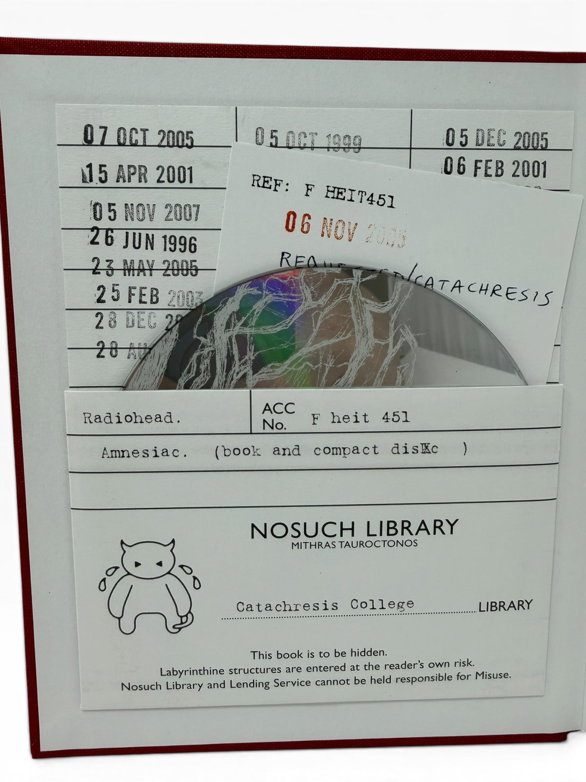 Radiohead Amnesiac Special Edition CD & Red Hardcover Art Book – 2001