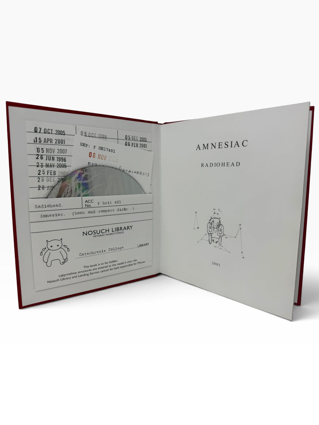 Radiohead Amnesiac Special Edition CD & Red Hardcover Art Book – 2001