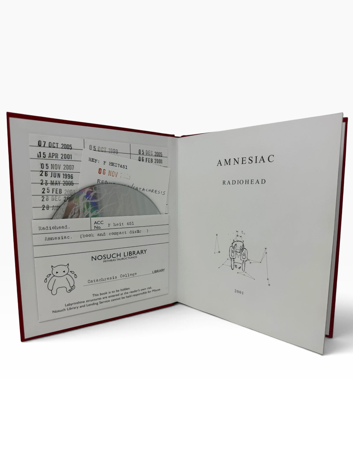 Radiohead Amnesiac Special Edition CD & Red Hardcover Art Book – 2001