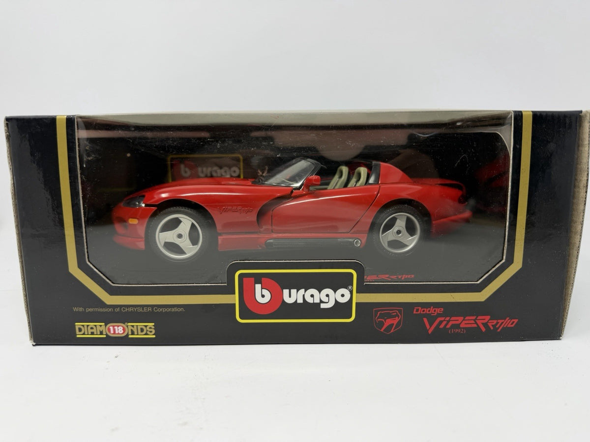 Bburago Diamonds 1:18 red Dodge Viper RT/10 1992 in its original Bburago Diamonds window box
