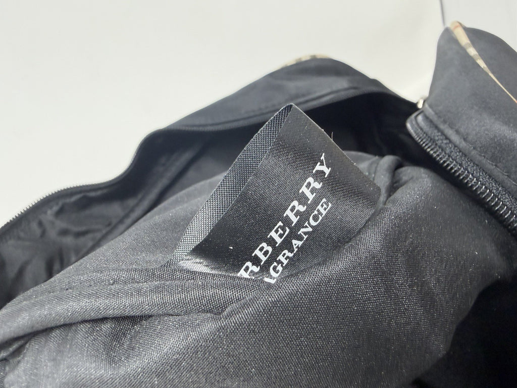 Burberry black holdall weekend bag with check trim – photo 12 of 16