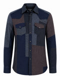Dolce & Gabbana Gold label navy multi patchwork long sleeve button-up shirt – photo 1 of 16