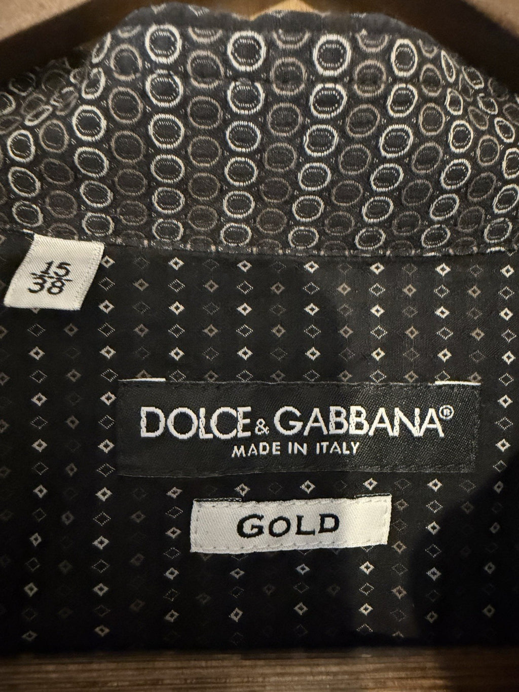 Dolce & Gabbana Gold label navy multi patchwork long sleeve button-up shirt – photo 3 of 16