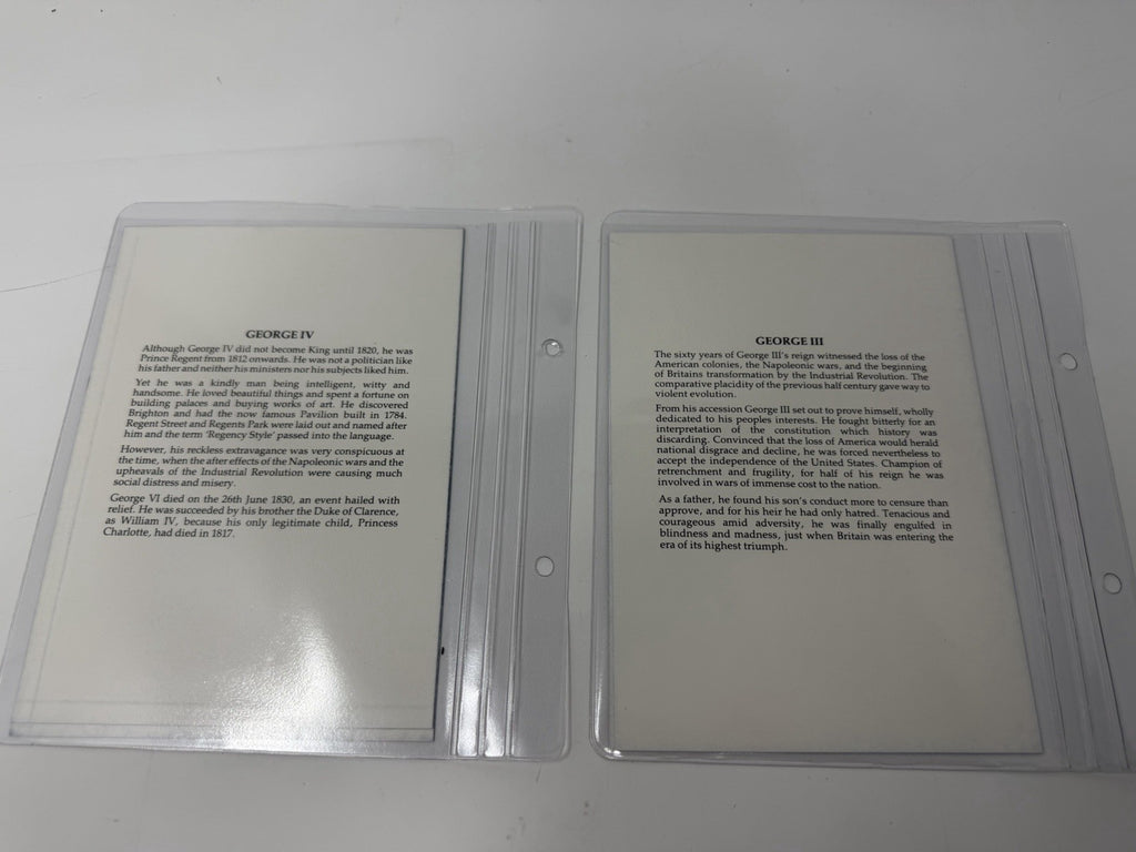 New Elizabethan Golden Age 23ct gold stamp collection, information pages