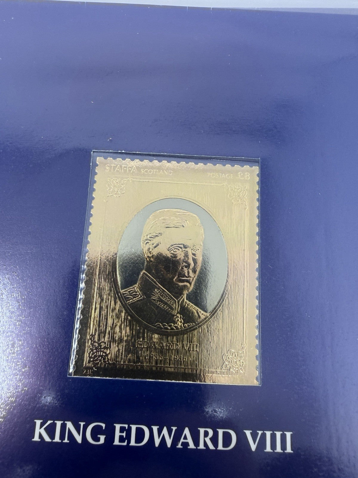 New Elizabethan Golden Age 23ct gold stamp collection, King Edward VIII gold stamp