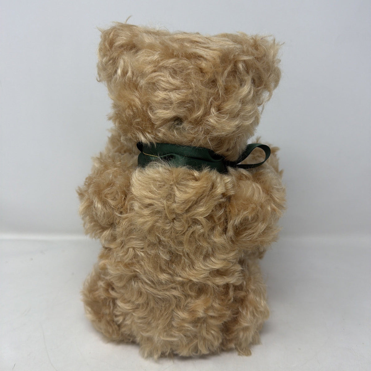 Hermann Coburg Max and Foxl mohair bear and dog, Max rear view showing curly mohair