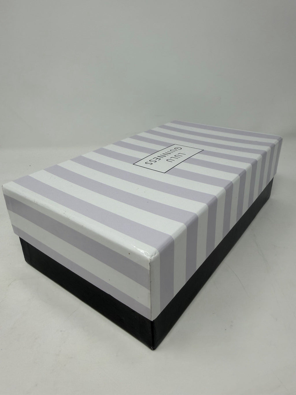 Lulu Guinness silver Perspex Lip Clutch, box from another angle