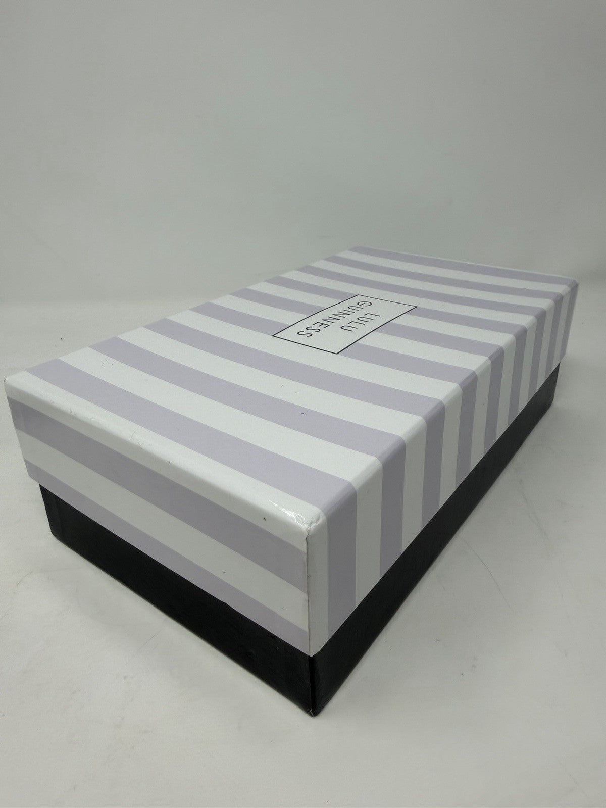 Lulu Guinness silver Perspex Lip Clutch, box from another angle