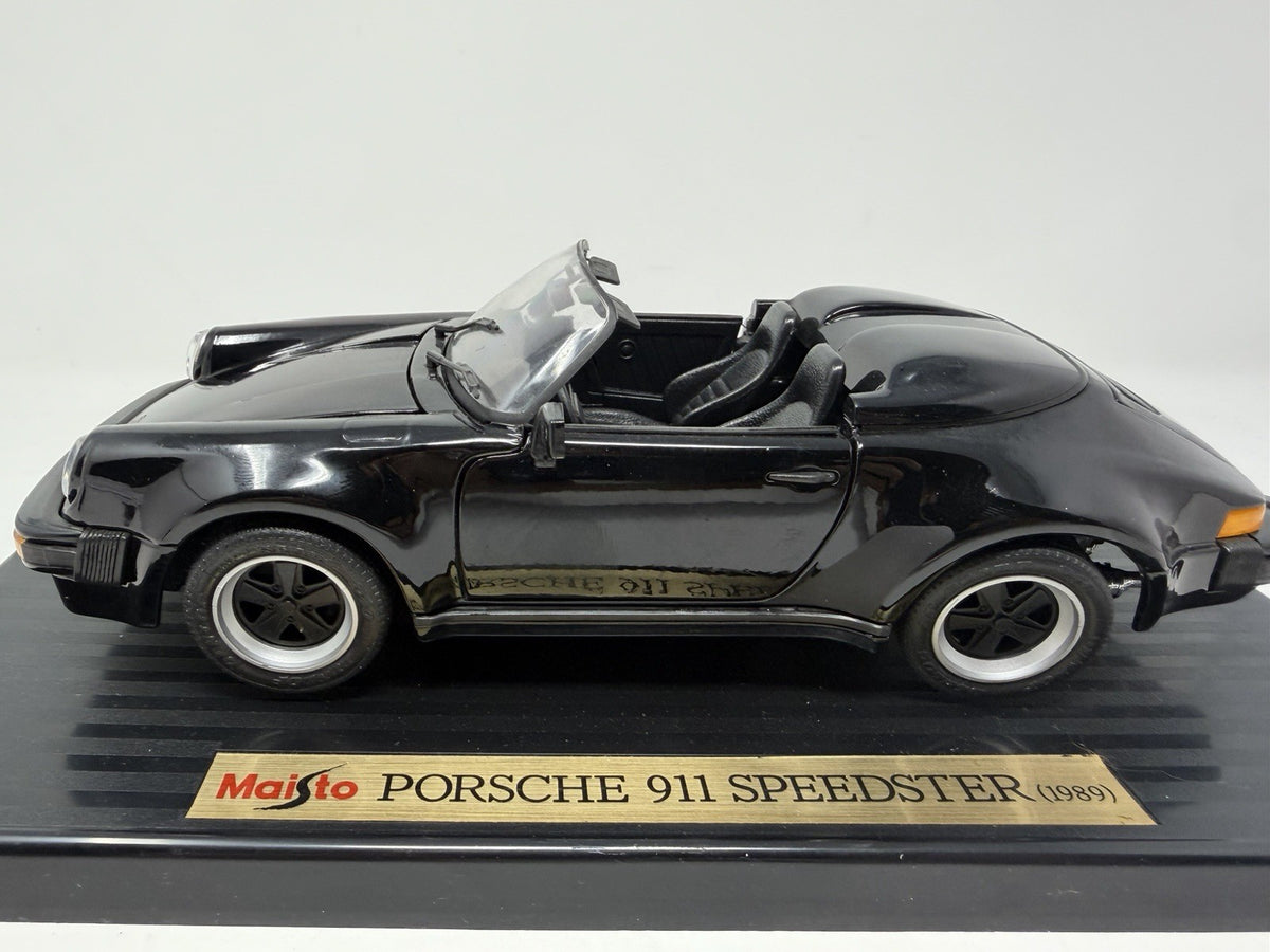 Maisto 1:18 Porsche 911 Carrera Speedster 1989 black die-cast model – photo 1 of 12