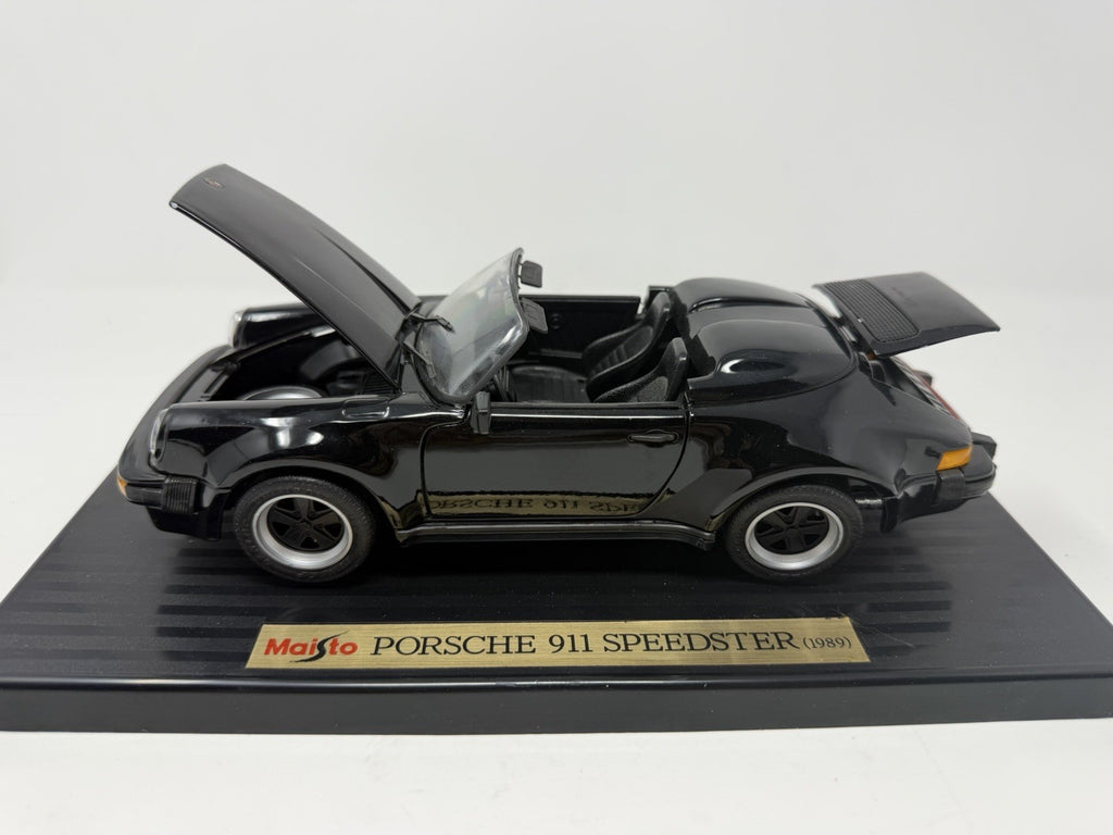 Maisto 1:18 Porsche 911 Carrera Speedster 1989 black die-cast model – photo 2 of 12