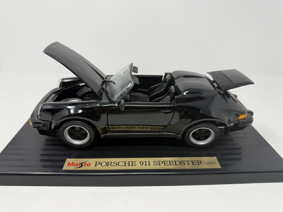 Maisto 1:18 Porsche 911 Carrera Speedster 1989 black die-cast model – photo 2 of 12