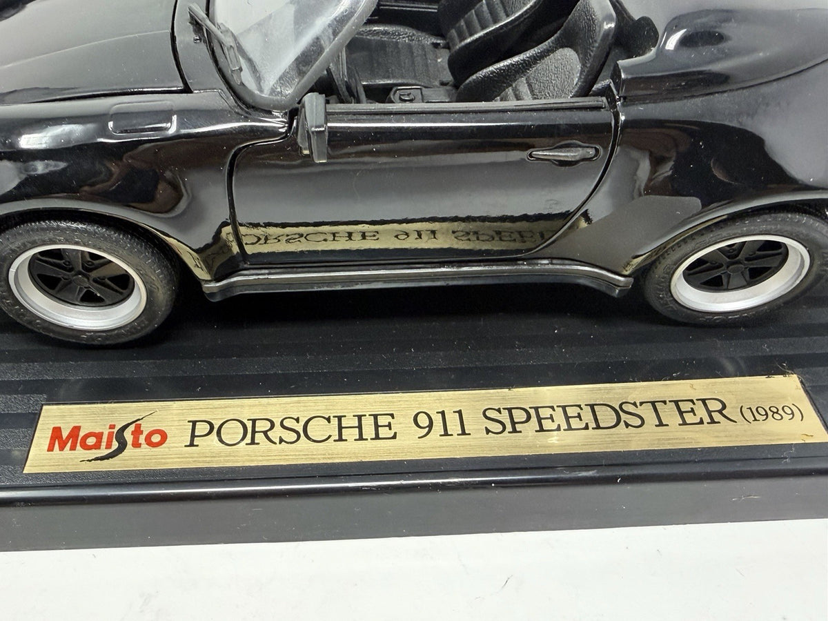 Maisto 1:18 Porsche 911 Carrera Speedster 1989 black die-cast model – photo 9 of 12