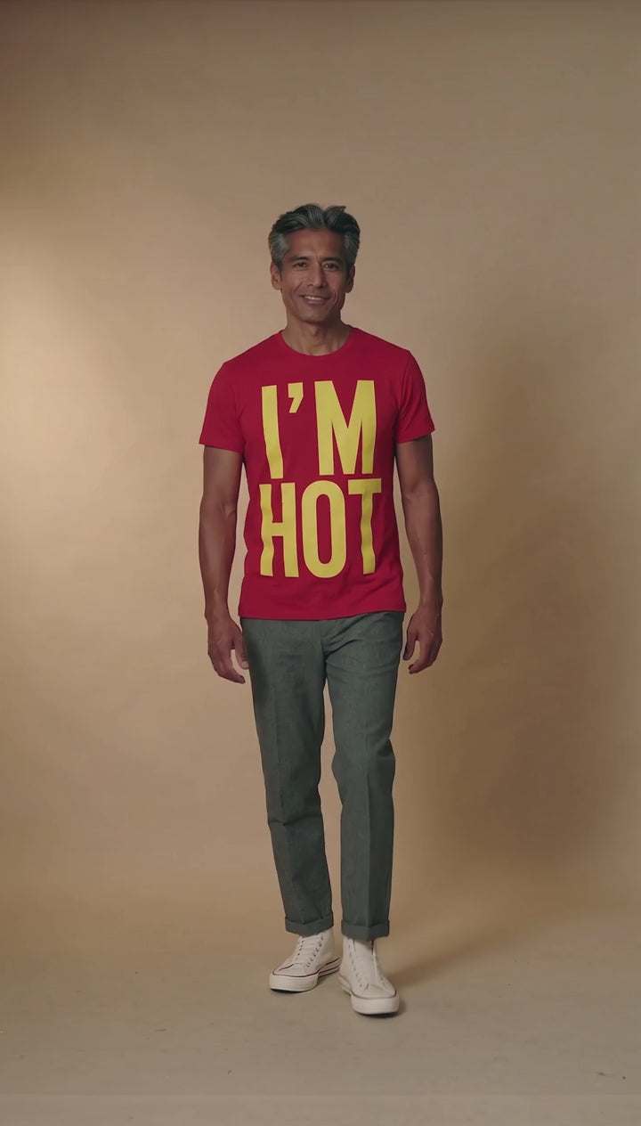 Moschino Swim I’m Hot Graphic T-Shirt Red XXL – New with Tags