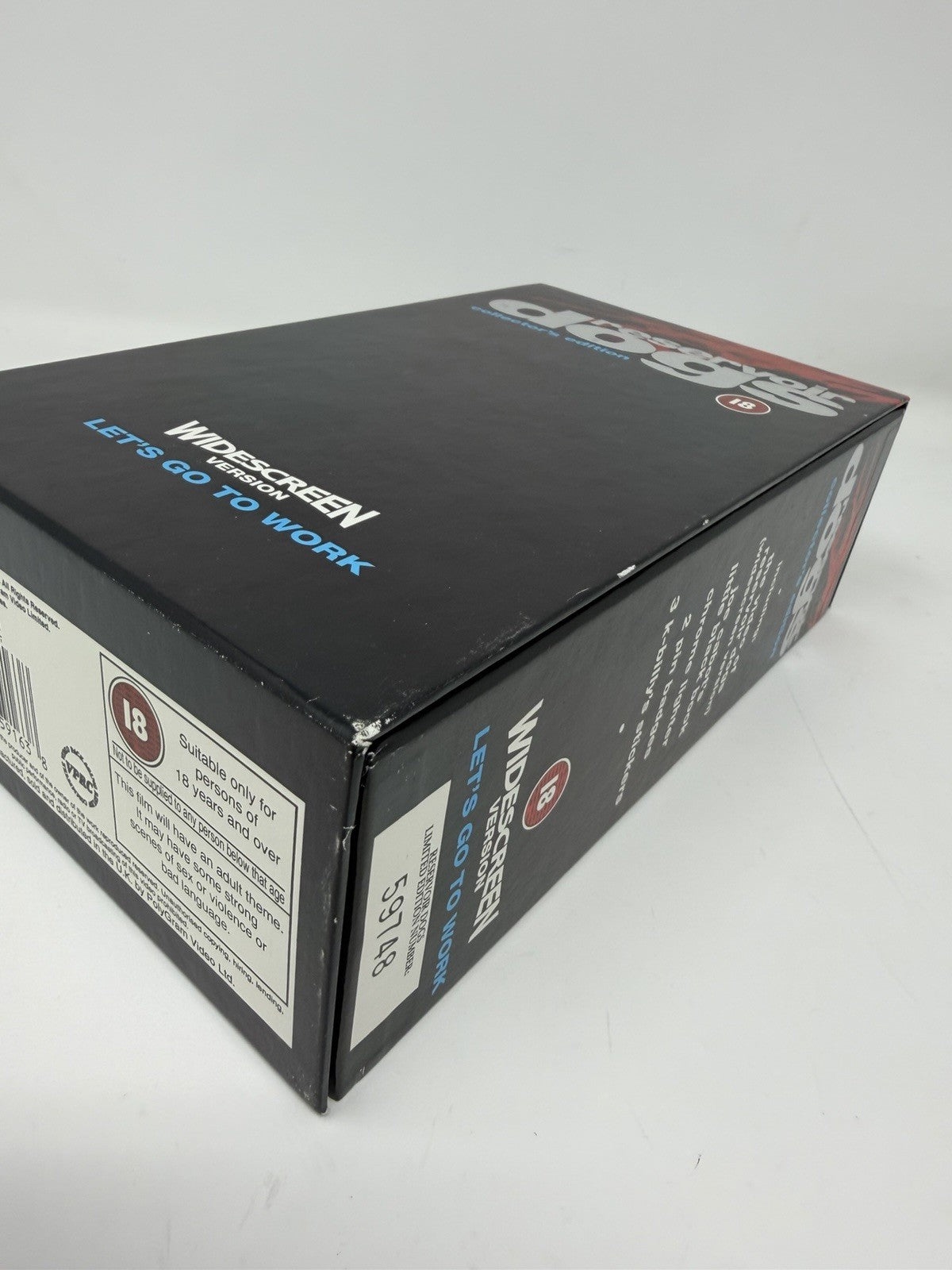 Reservoir Dogs Collector's Edition VHS box set, box corner showing wear