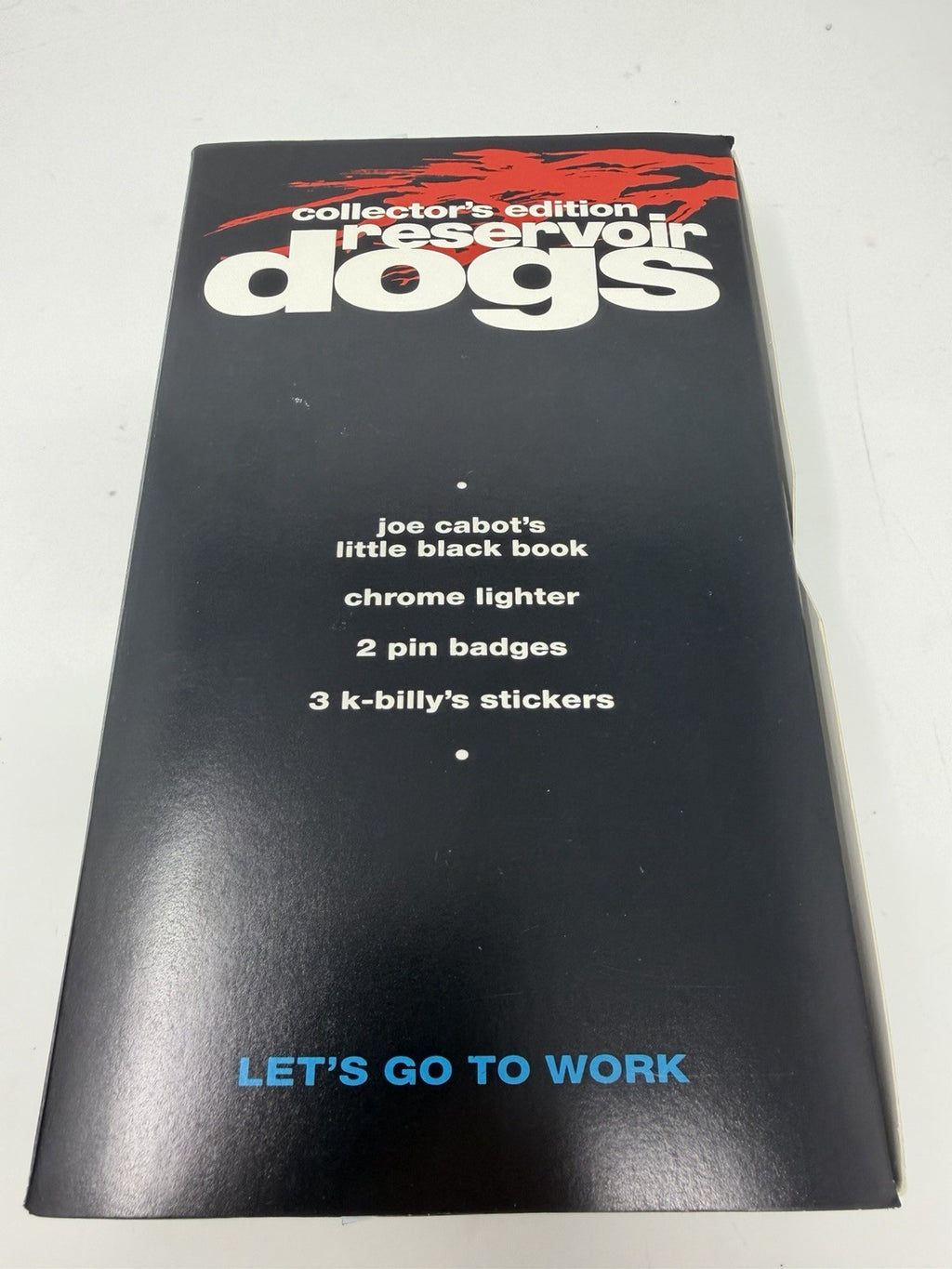 Reservoir Dogs Collector's Edition VHS box set, contents sleeve