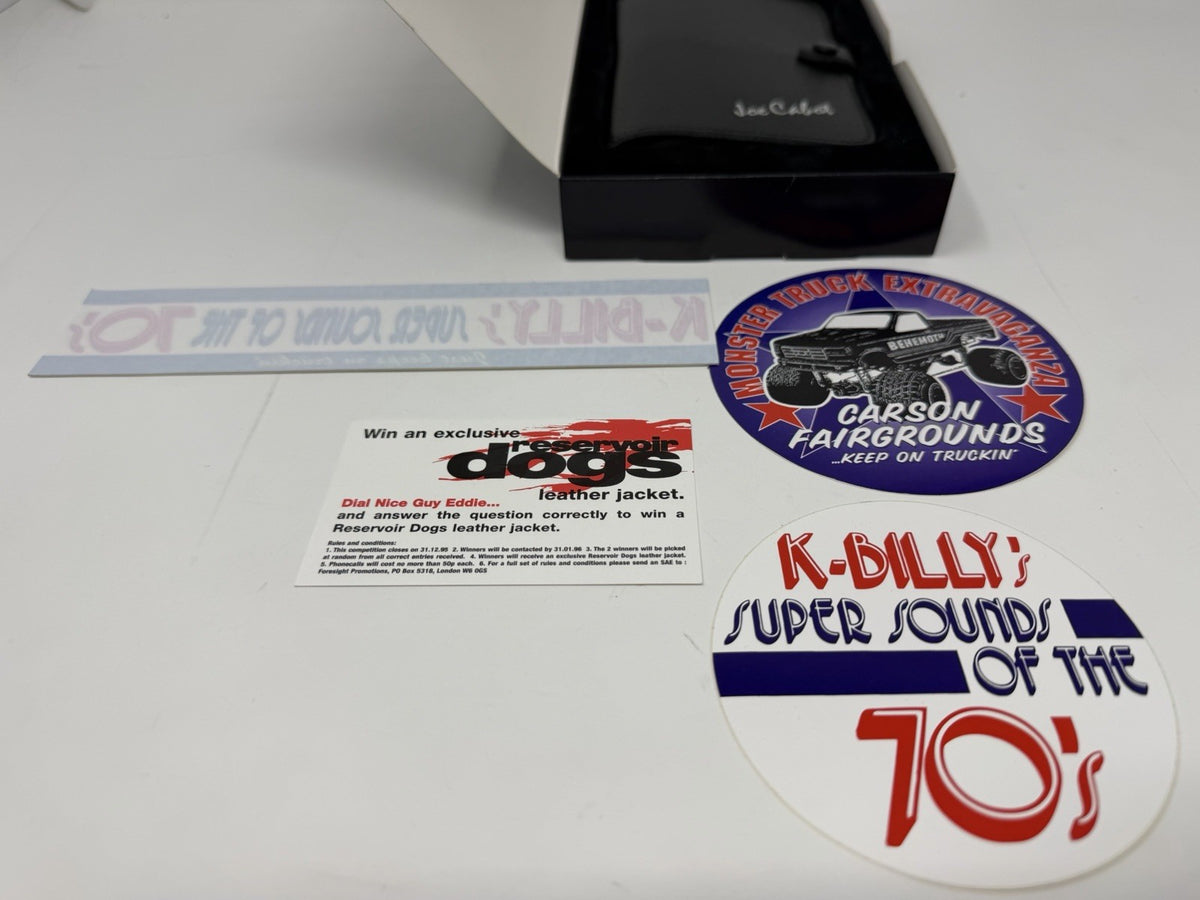 Reservoir Dogs Collector's Edition VHS box set, K-Billy stickers and competition card