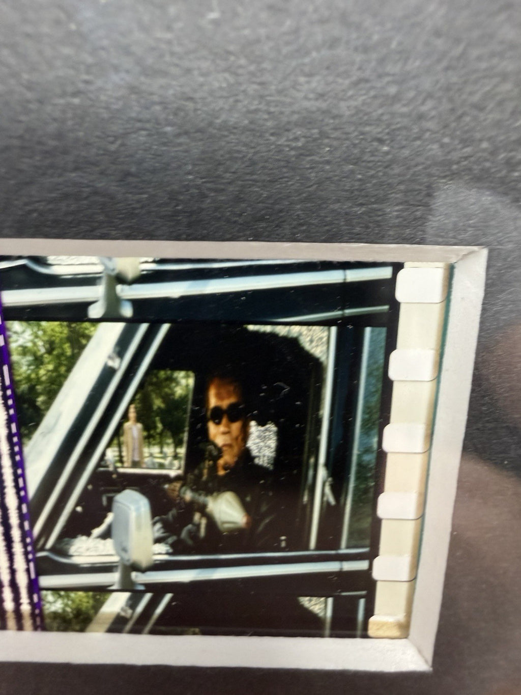 Rye By Post Terminator Trilogy framed film cell display, Terminator film cell in the truck