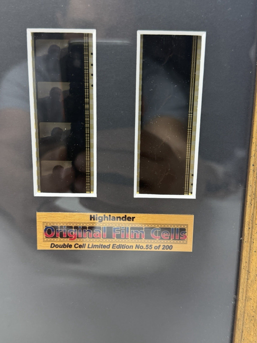 Highlander framed original film cell display with certificate – photo 3 of 7