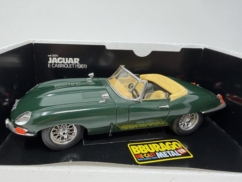 Bburago 1:18 green Jaguar E Cabriolet die-cast model – photo 1 of 22