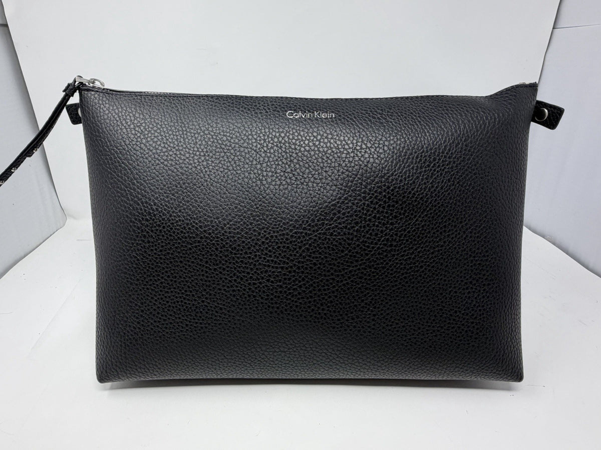 Calvin Klein CK monogram tote bag with black pebbled organiser pouch – photo 12 of 16