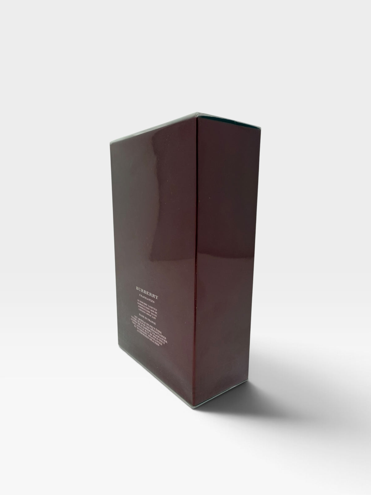 shopwitha2b Burberry Eau De Toilette for men in a deep burgundy 100ml rectangular fragrance box