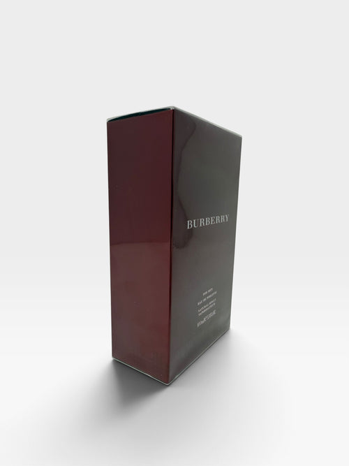 shopwitha2b Burberry for Men Eau de Toilette 100ml spray in a deep burgundy and black rectangular box