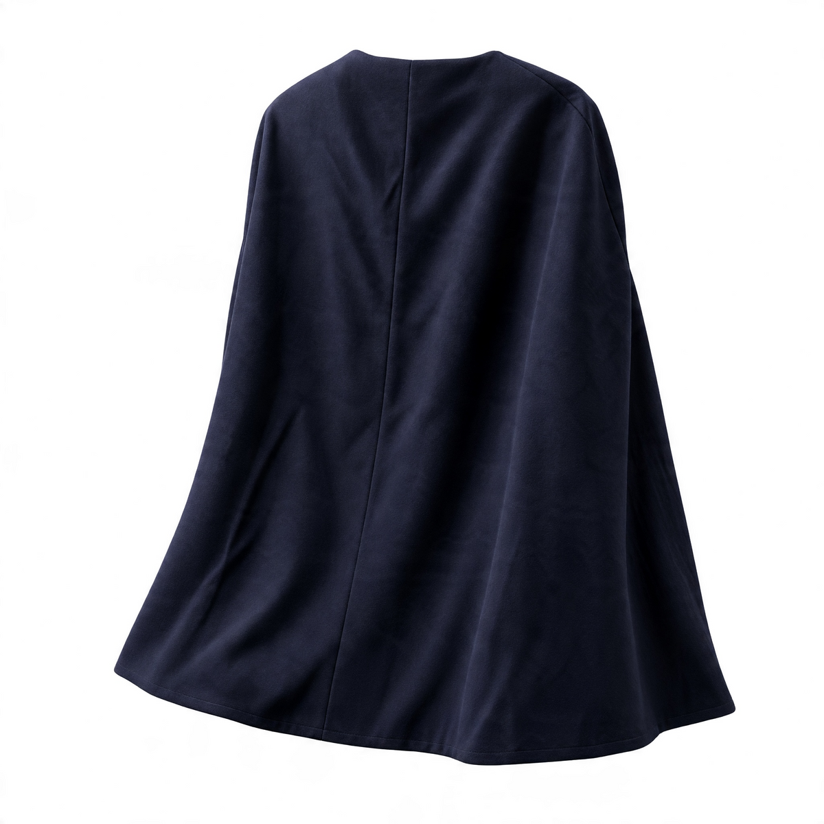 Ted Baker Vickiye navy wool and cashmere cape, back view
