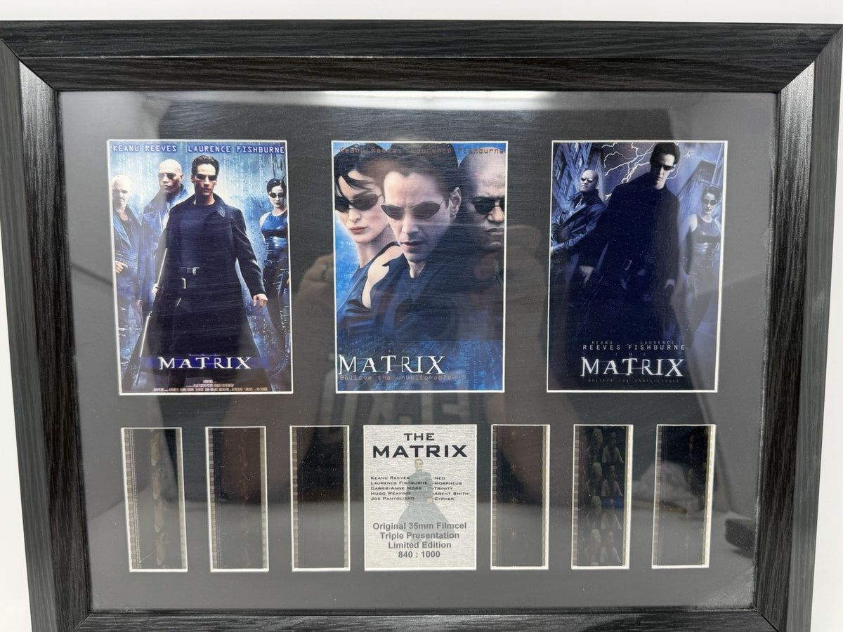 The Matrix original 35mm film cell triple presentation framed display with COA – photo 1 of 14