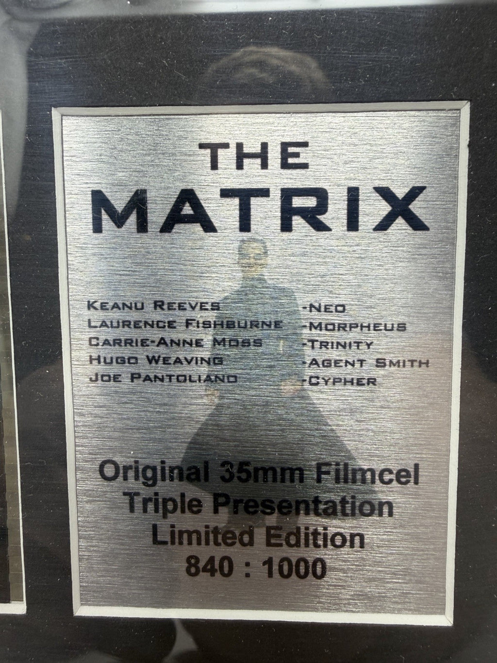 The Matrix original 35mm film cell triple presentation framed display with COA – photo 14 of 14