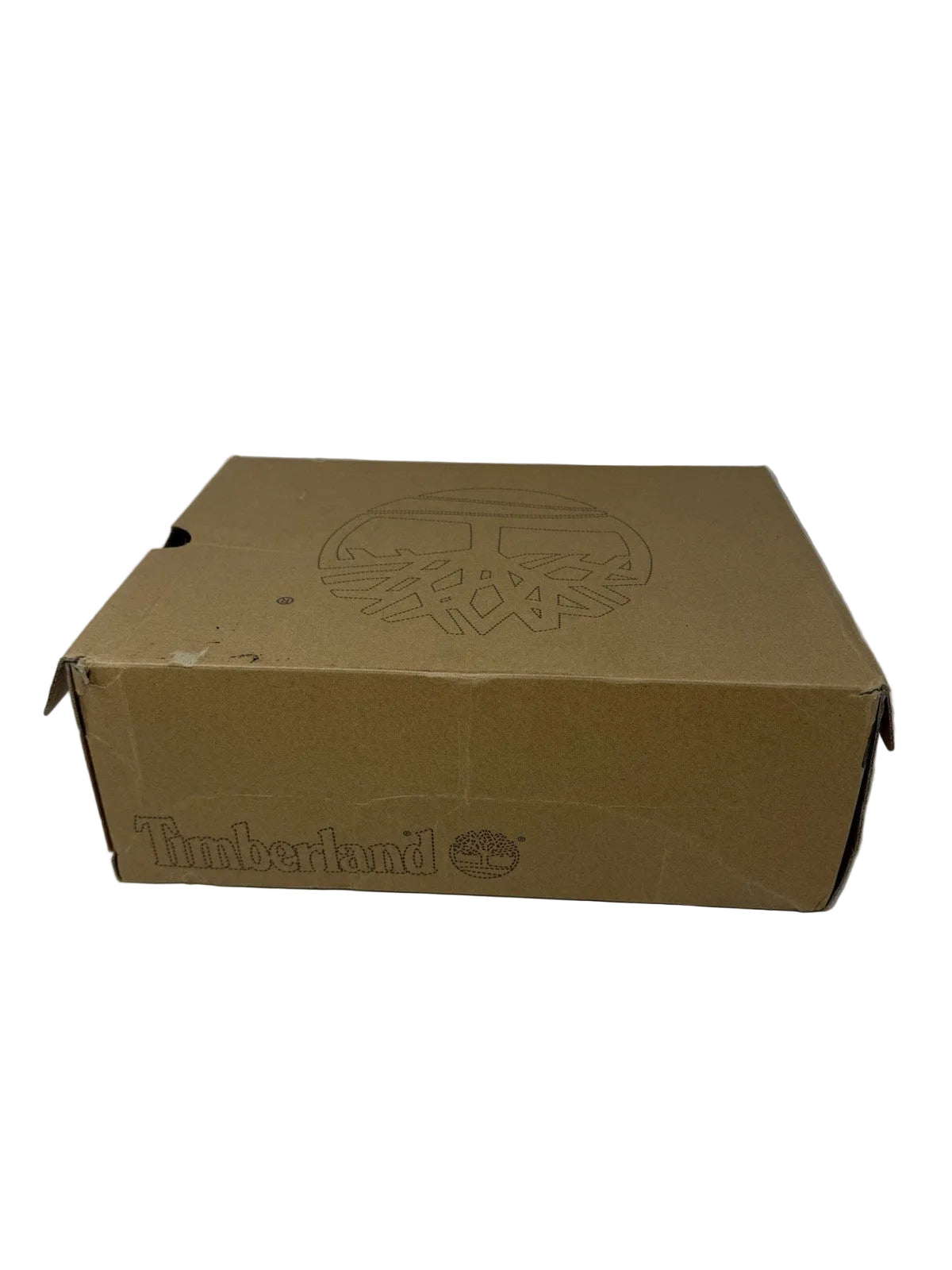 Timberland Earthkeepers black leather chukka boots for men, size UK 8.5, with visible damaged box in the image.