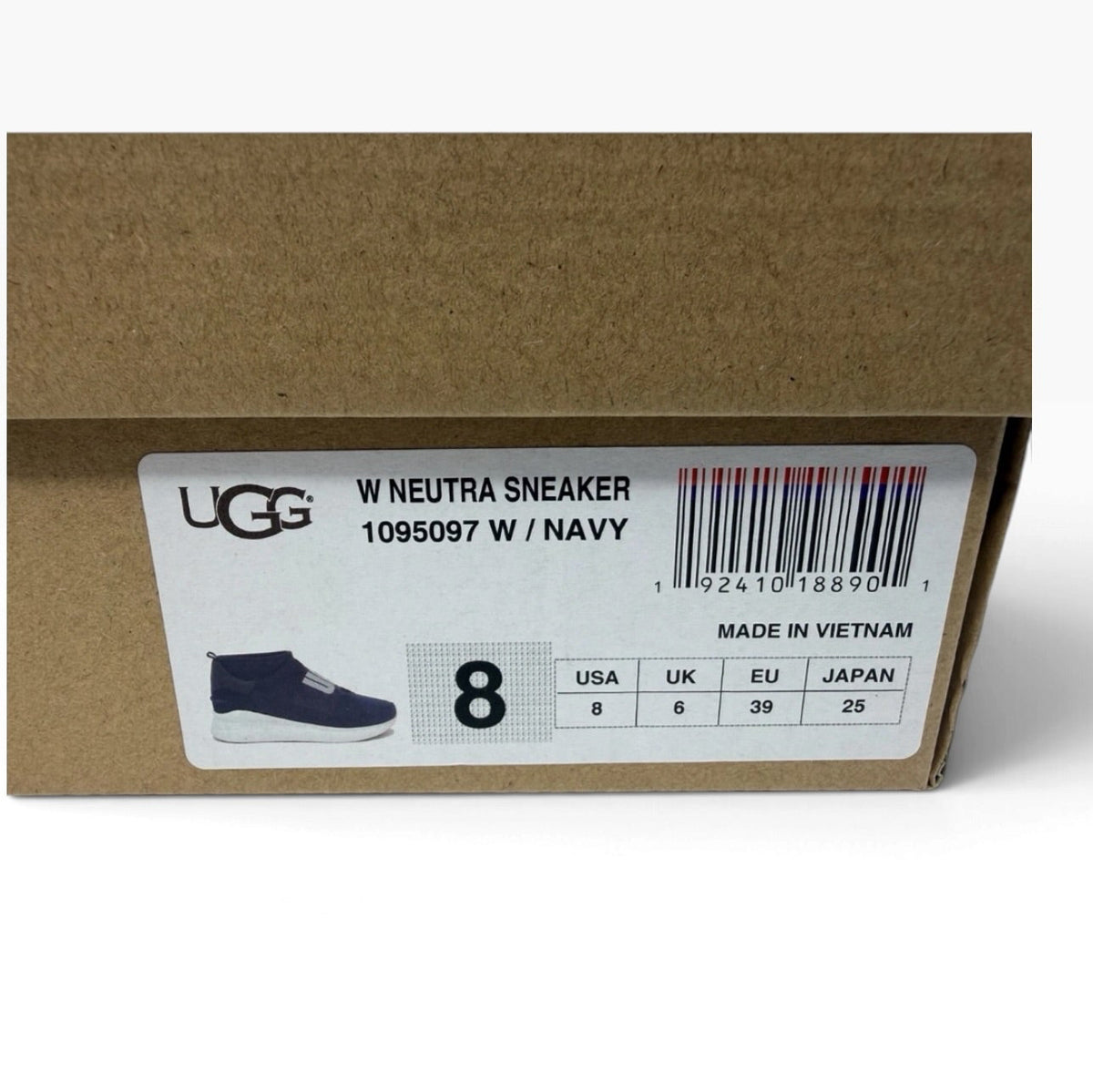 UGG Neutra women's slip-on trainers in navy, UK 6, showing comfortable slip-on design and casual sneaker style.