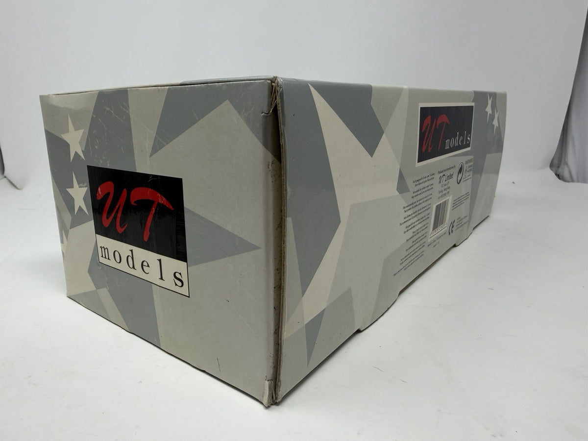 UT Models 1:18 Chevrolet Caprice Brea Police box corner with UT Models logo