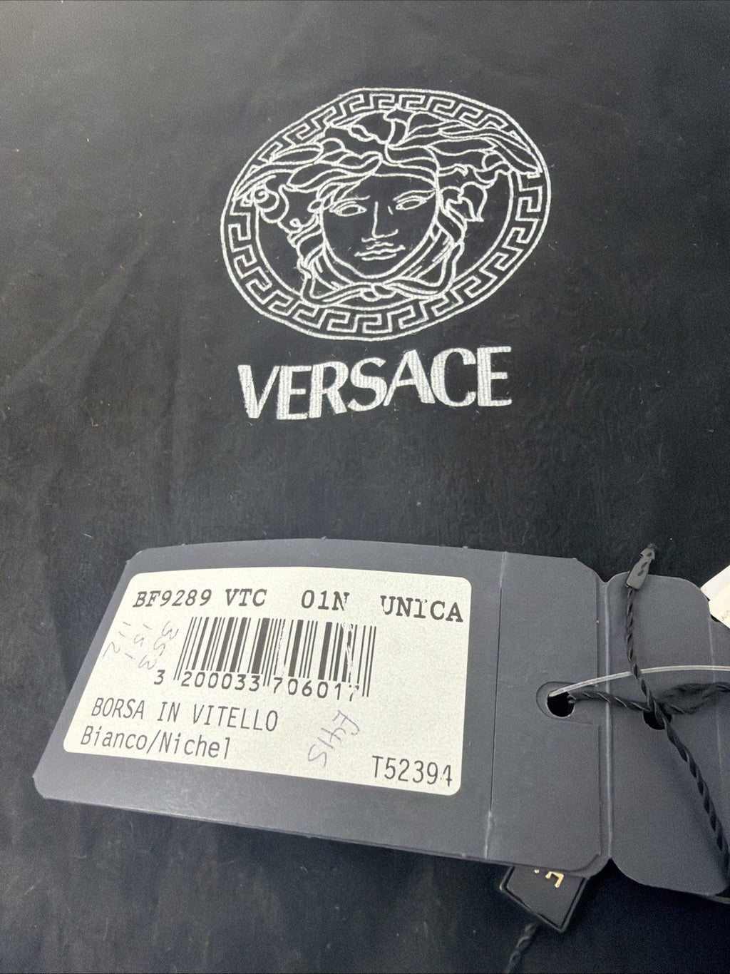 Versace Y2K white and tan leather shoulder bag with Medusa zip charm – photo 17 of 24