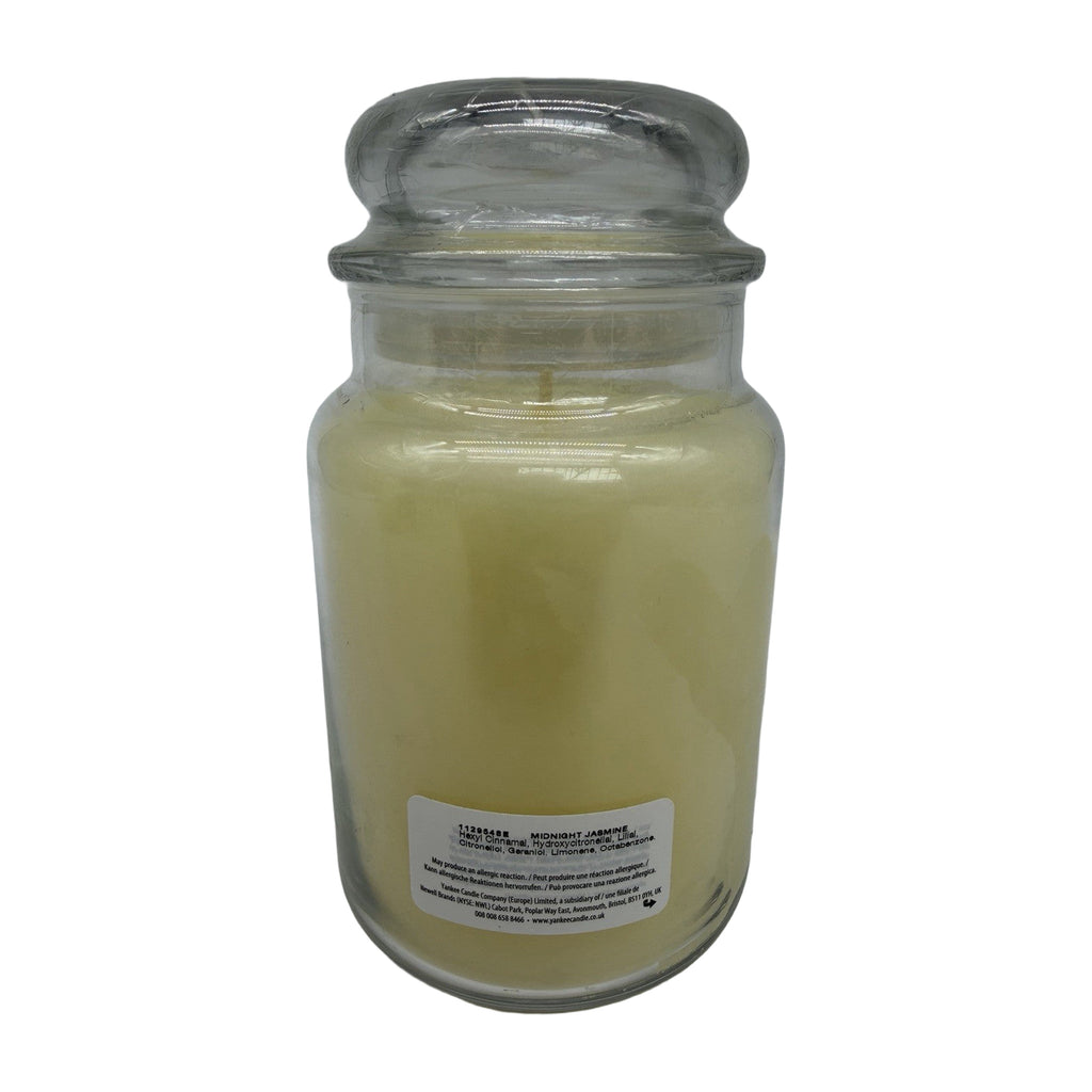Yankee Candle Midnight Jasmine Large Jar 623g – back with ingredients label